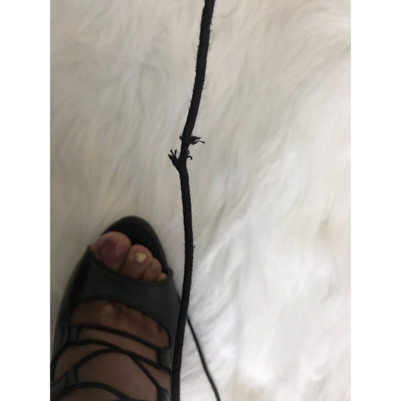 Zara Black lace up heels. - Picture 6 of 7